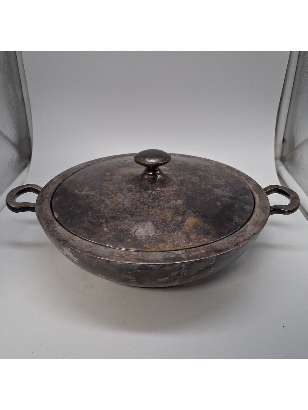 Vintage Silverplate Covered Vegetable Serving Bowl 9.5" Electro Plate Canada